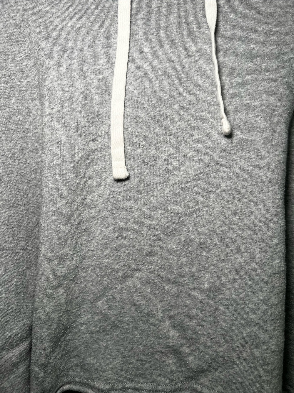 American Eagle Cropped Grey Hoodie with Striped Sleeves - Picture 3 of 5